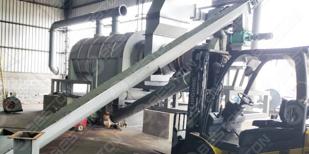 BST-10 Rice Husk Charcoal Machine In Brazil
